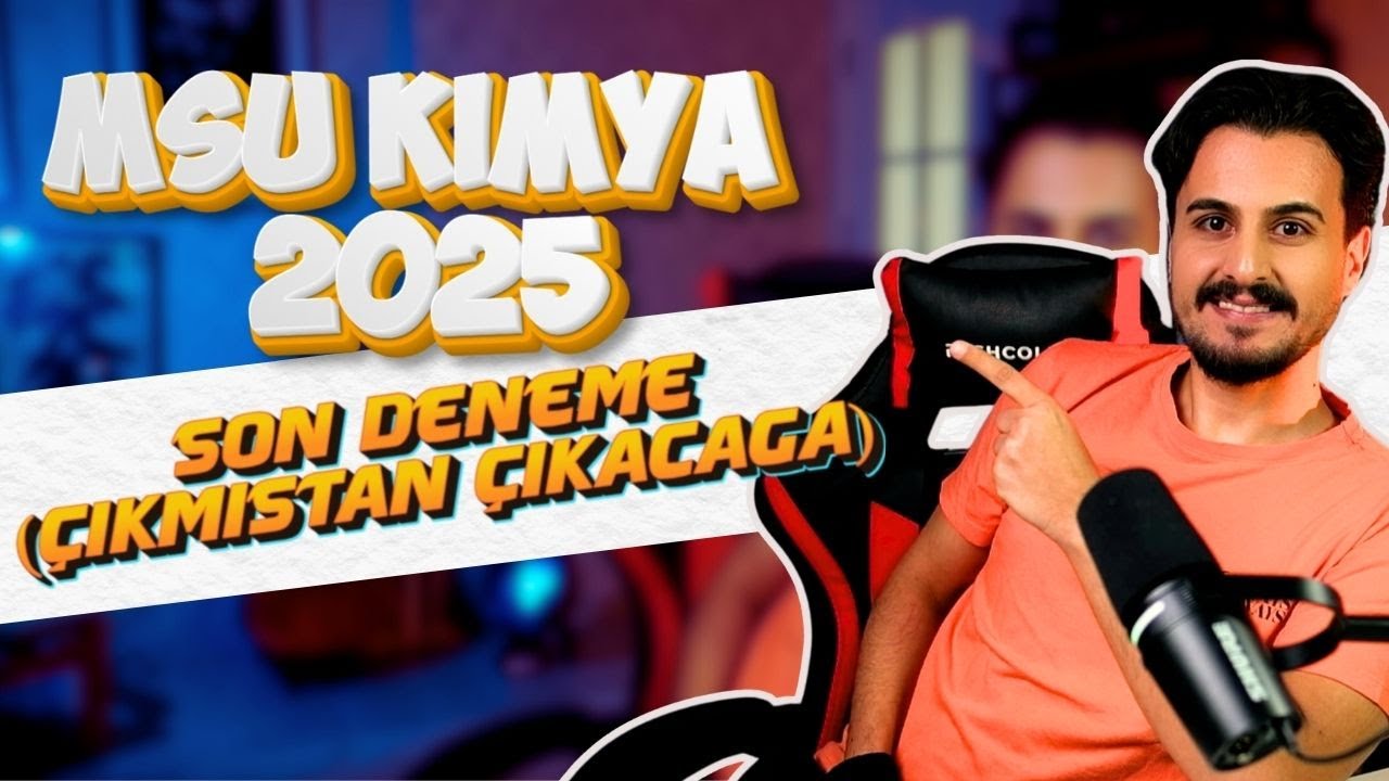 2025 MSÜ KİMYA | SON DENEME  | TAHMİN ANALİZ | Ses Yapay Zeka İle Düzeltildi