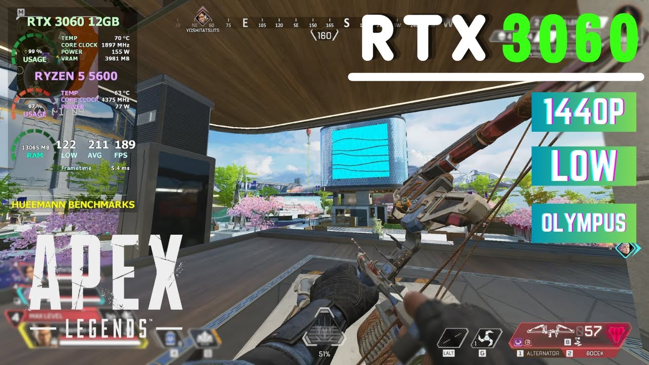 RTX 3060 - Apex Legends | Can a 3060 get 240 fps in 1440p? | Apex Legends 2024 Season 22