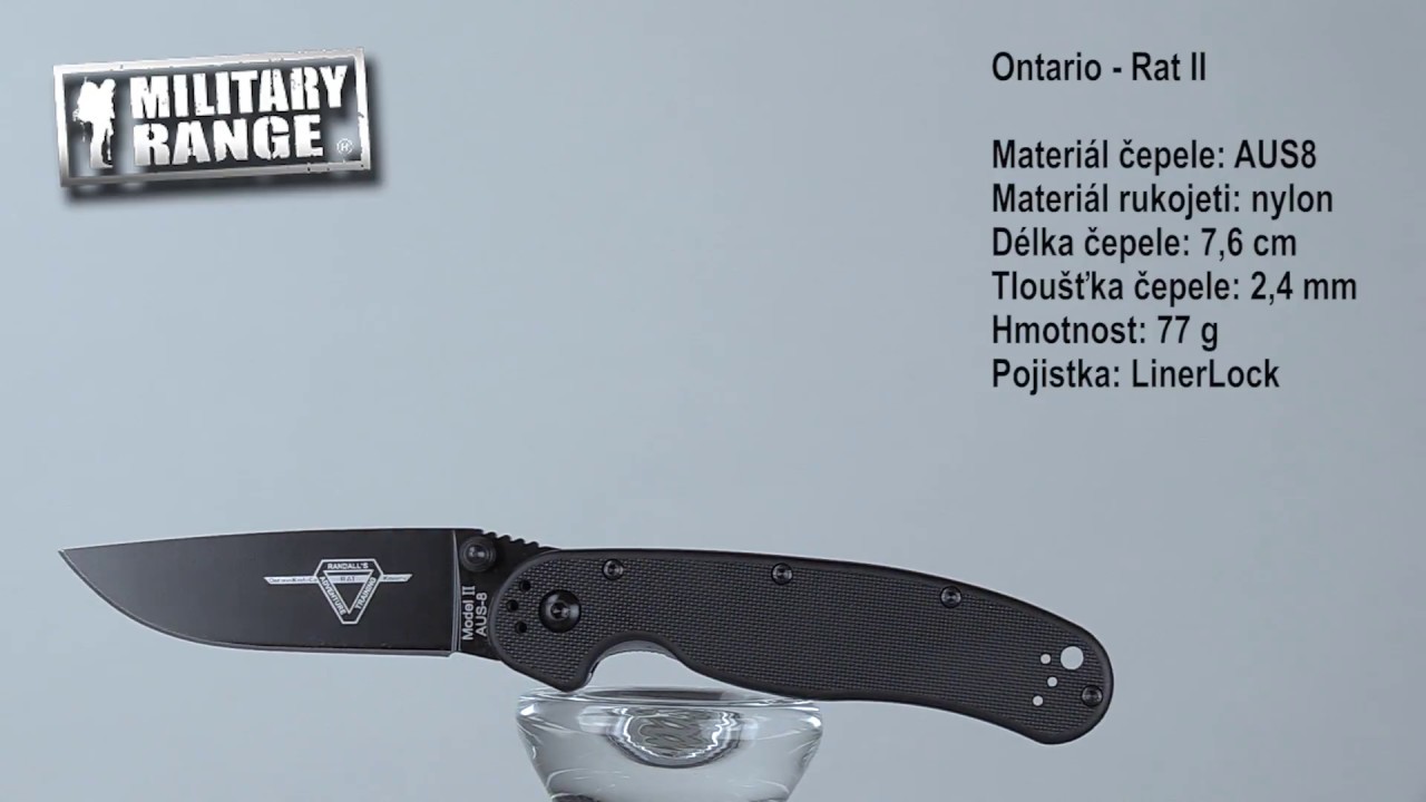 Nůž zavírací ONTARIO RAT II - Military Range CZ/SK