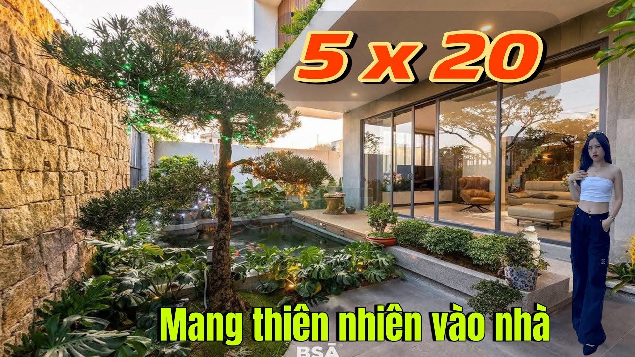 Mang Cả Không Gian Xanh vào Villa 5 x 20m Sân Vườn quá Rộng | Ô Thang Máy Chờ- Phòng Ngủ Master TO