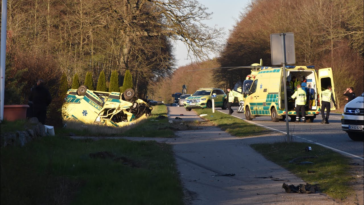 Voldsomt færdselsuheld i Sorø. 21/4-2023.
