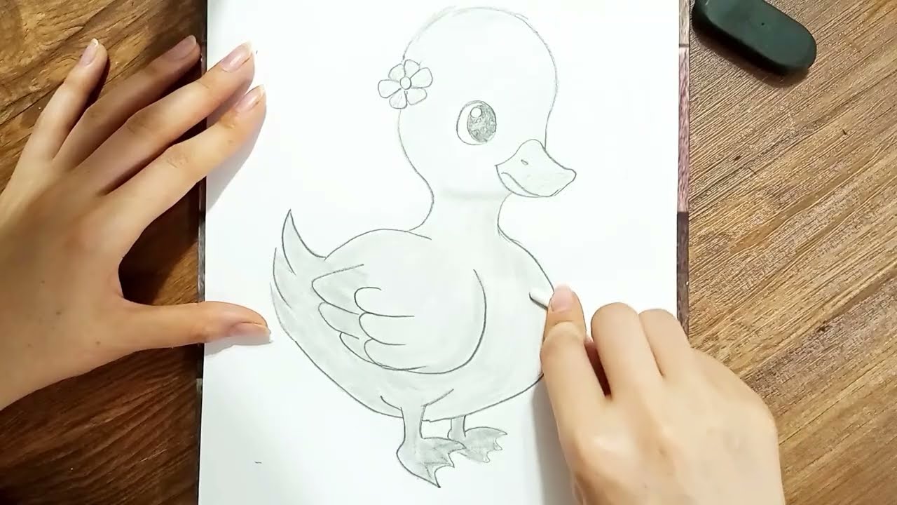 Easy Cute Duck Drawing 🦆 | Step-by-Step Pencil Art for Beginners