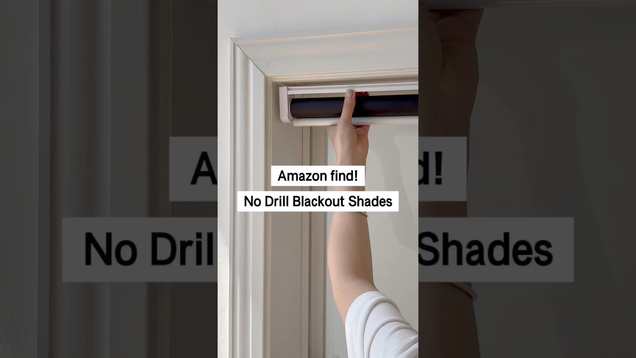 No Drill Blackout Roller Shades - The perfect combination of style and practicality!