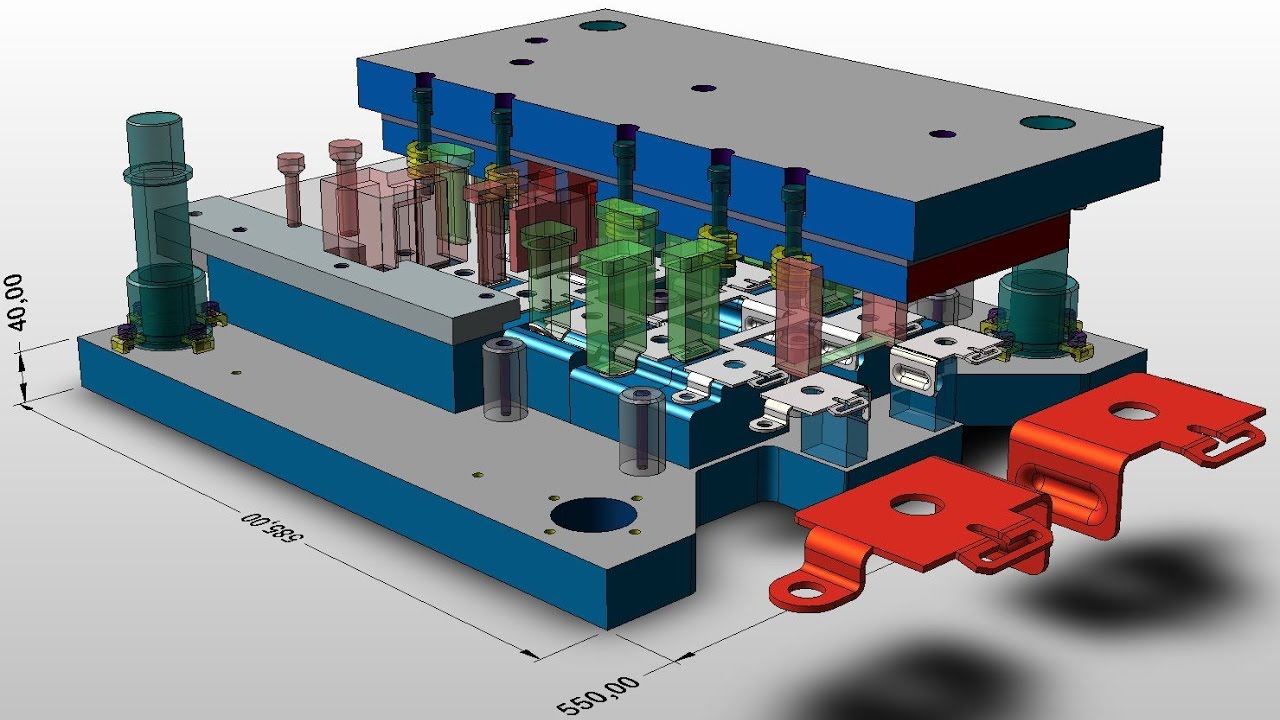PROGRESSIVE DIE DESIGN 1: KeyCreator - (Tool Engaged)