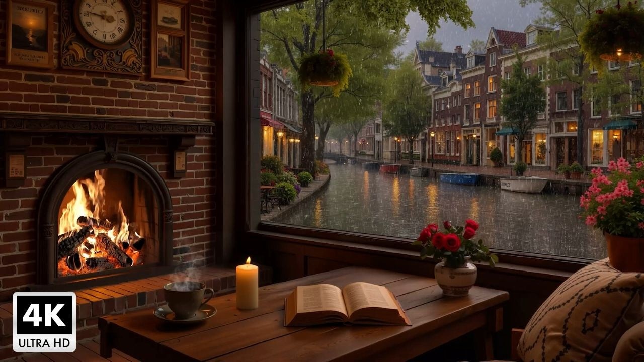 Chill Rainy Jazz at Night ~ Soft Jazz Piano with Rain Sounds for Peaceful Moments, Study & Work