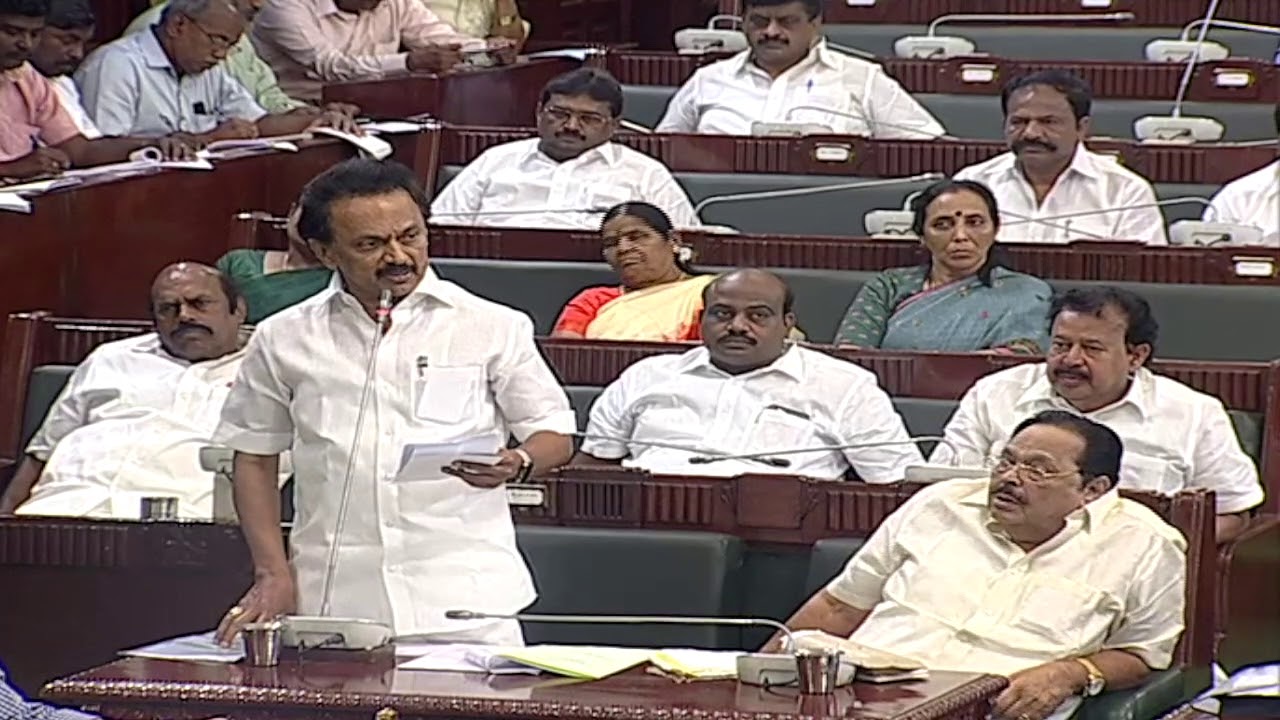 DMK president M.K. Stalin raised assembly about Tamil classical language fund
