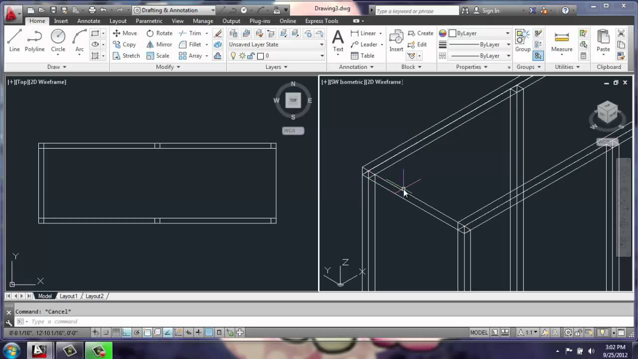AutoCAD 2013 - 3D Modeling Basics - Adjustable Cabinet Part 1 - Brooke Godfrey