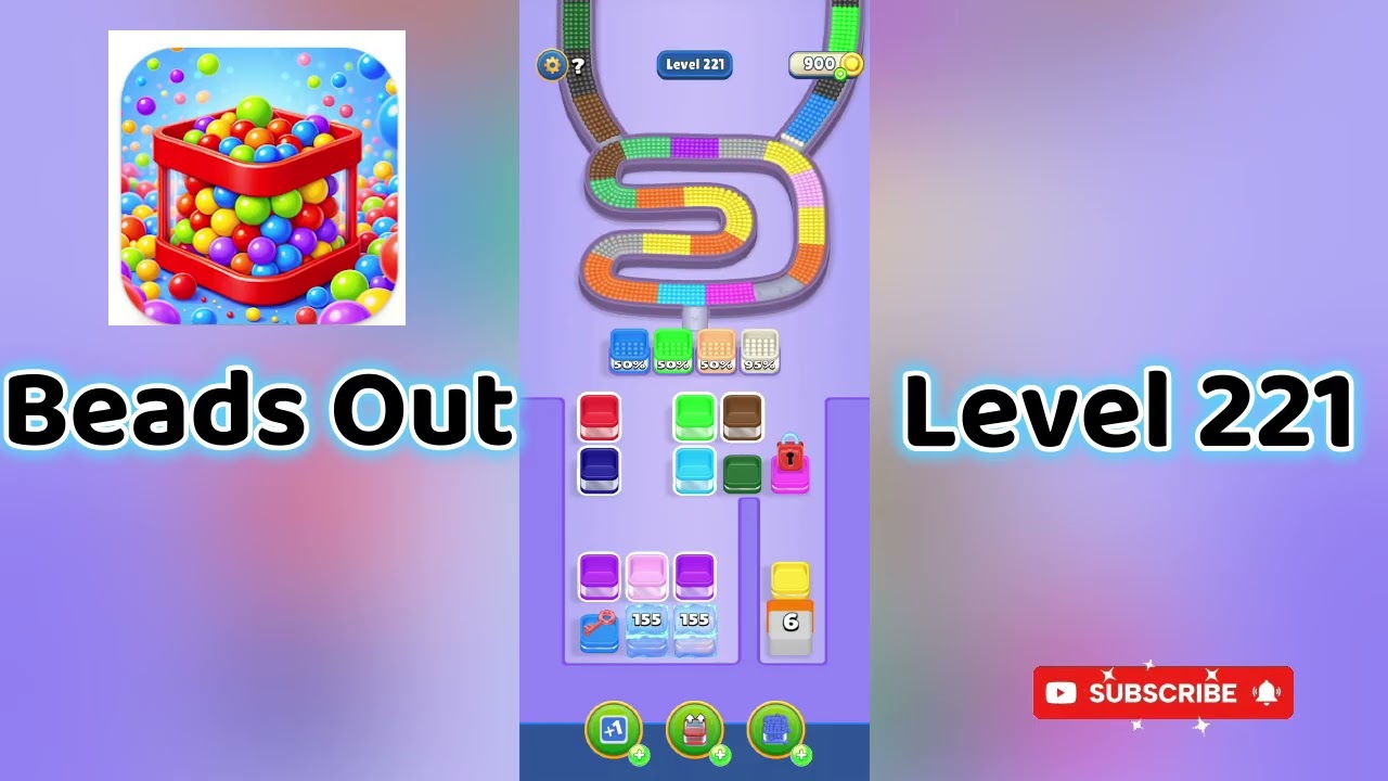 🎮 Beads Out Level 221 Walkthrough 🧩 | Tricky Bead Puzzle Solution | Mini Boss