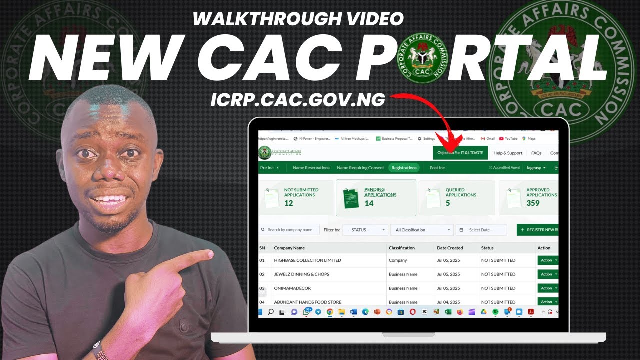 Портал CAC изменился! Полное руководство по icrp.cac.gov.ng