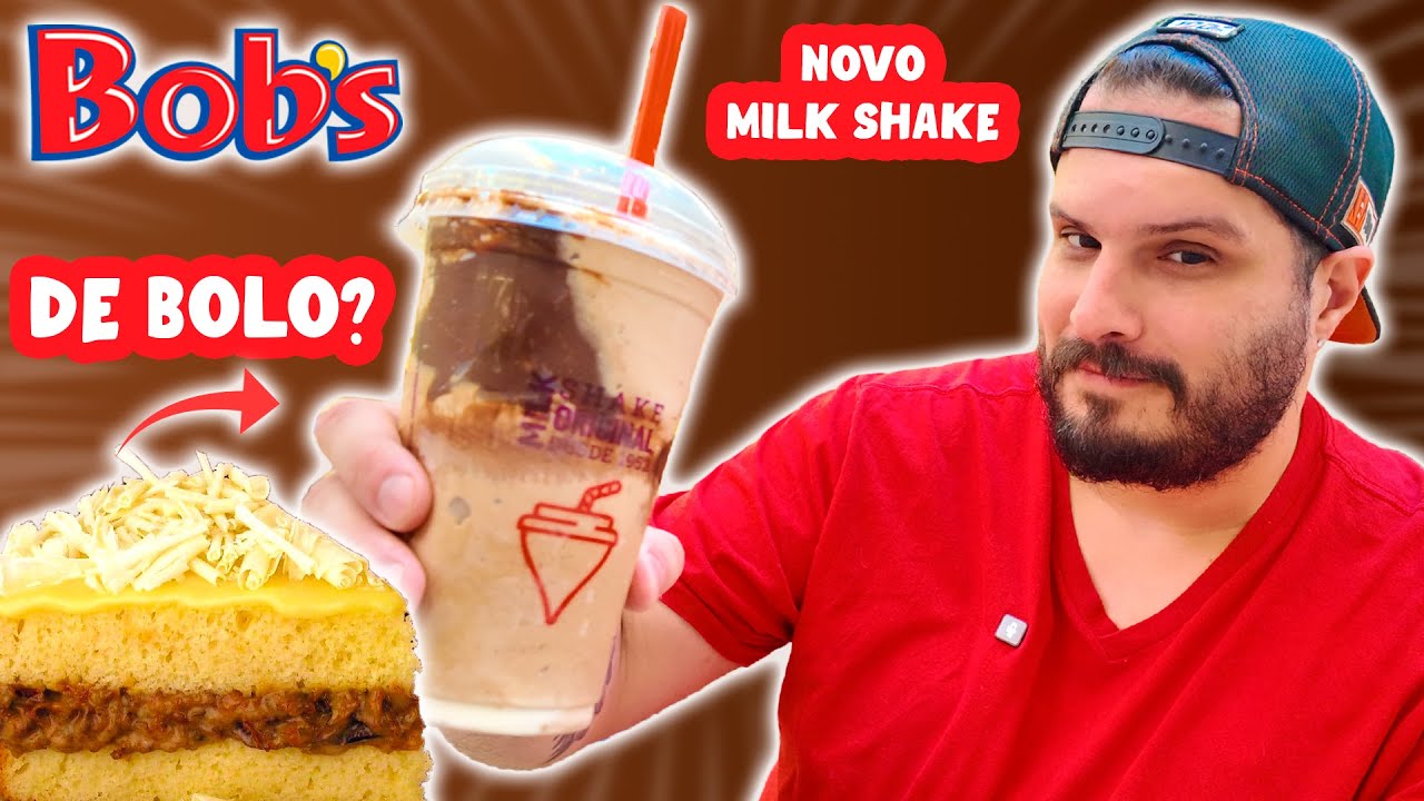 PROVANDO O NOVO MILKSHAKE DE BOLO DO BOB'S