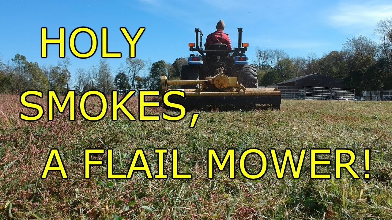 Trying out the Alamo SHD74 flail mower on the New Holland TC33D.