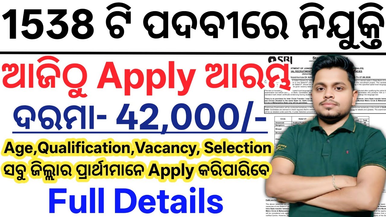 ଆସିଗଲା 1538 ଟି ନୂଆ ପଦବୀରେ ନିଯୁକ୍ତି// Today Odisha Govt Jobs 2026// Odisha Job Vacancy 2026