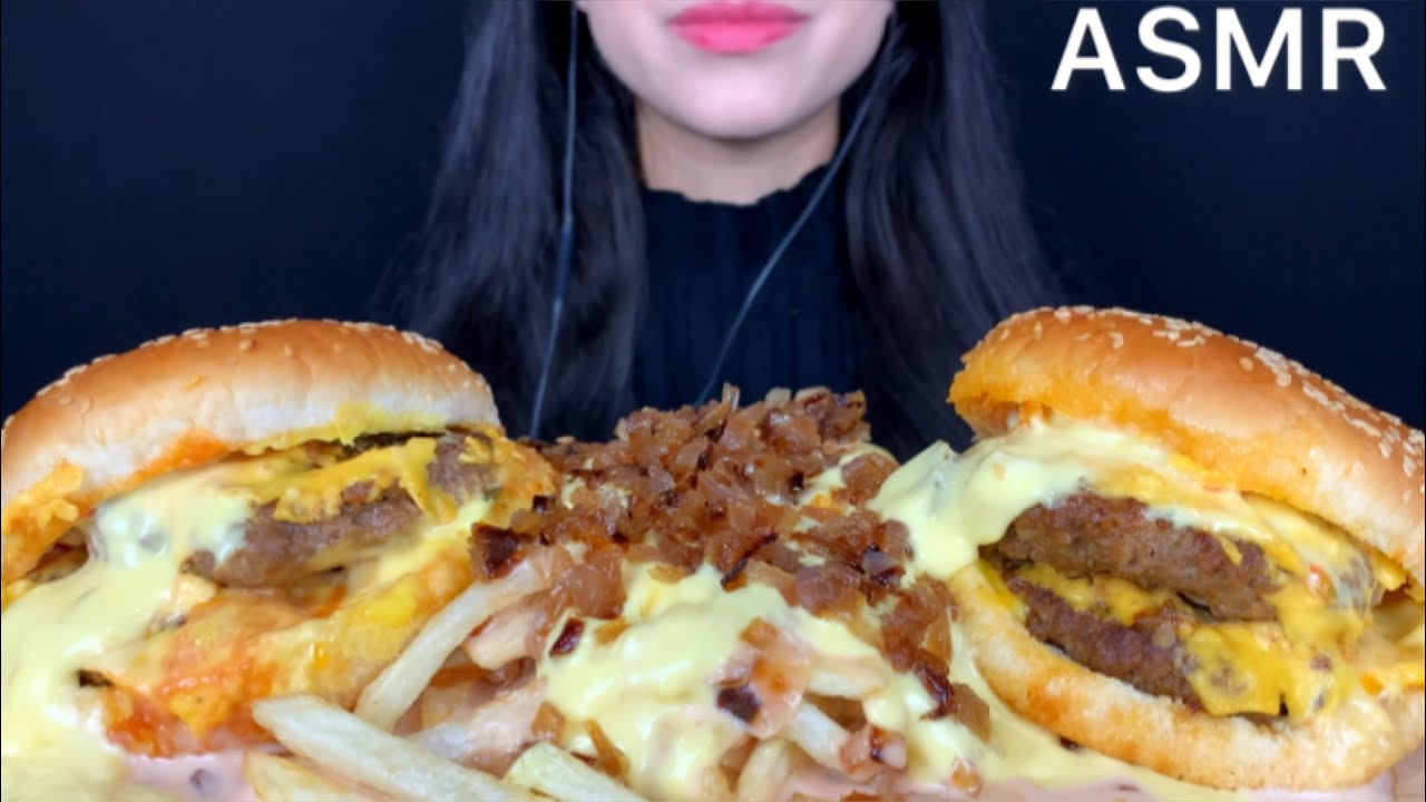 ASMR Double cheeseburger + Animal style fries | Mukbang (Eating Sounds)