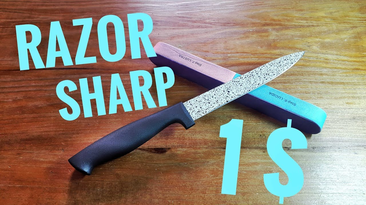 HOW TO SHARP ANY KNIFE WITH 1$ AND NO POWER TOOLS!