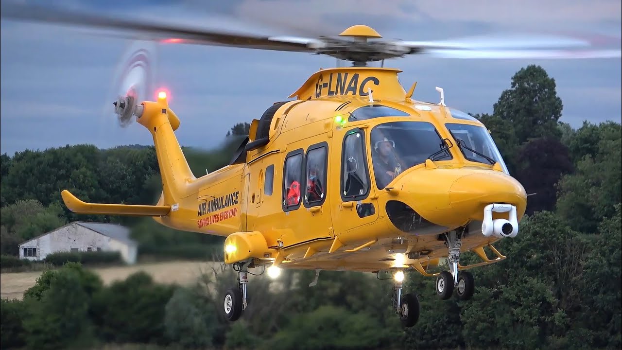 Specialist Aviation Services Leonardo AW169 startup, takeoff and landing G-LNAC