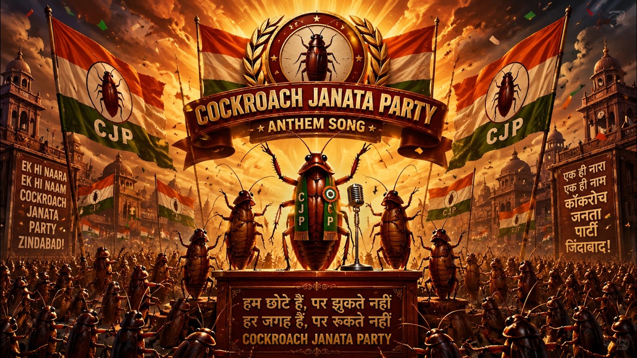 Cockroach Janata Party Anthem Song | Ultimate Political Parody Song 😂🔥| CJP Anthem | YSK