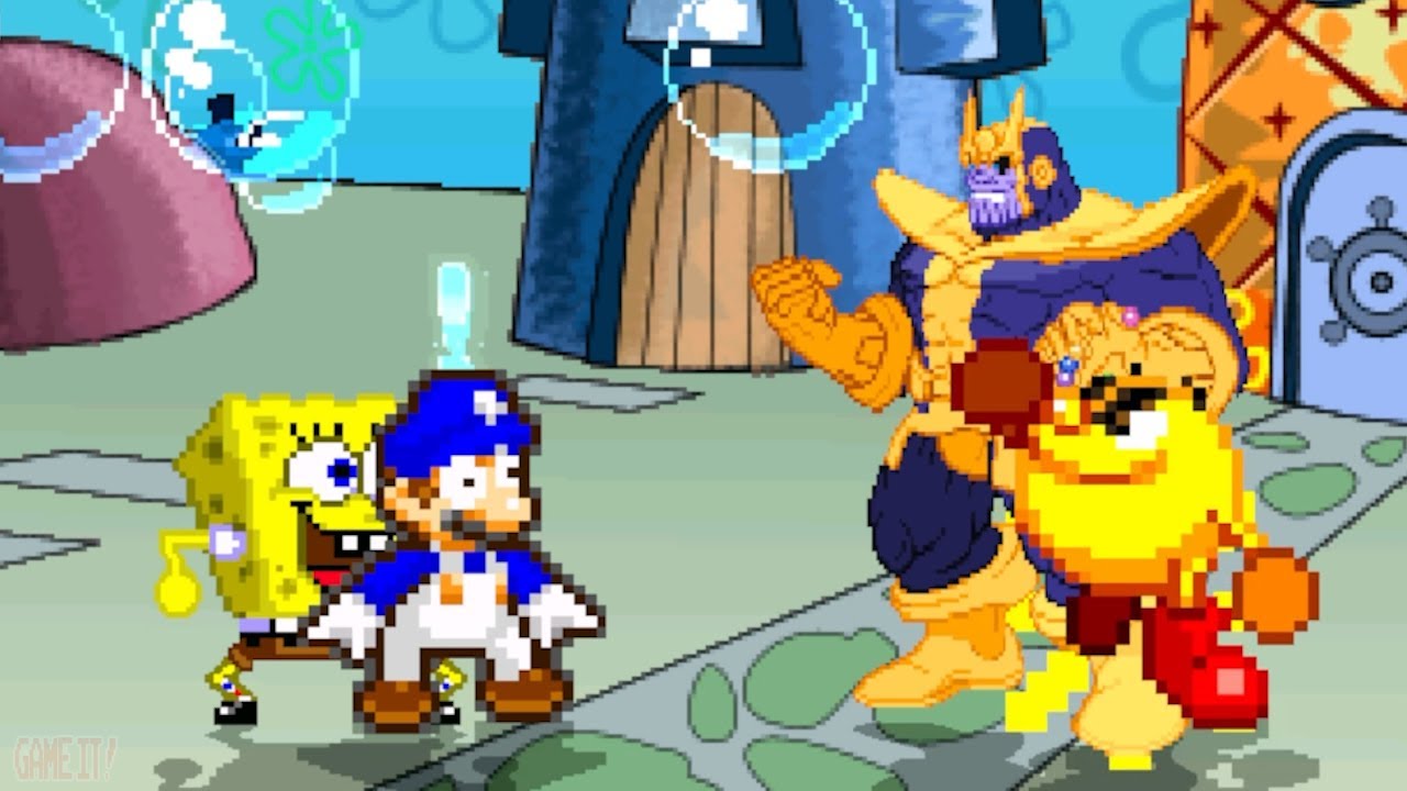 SMG4 HELPS SPONGEBOB FROM INVADERS IN BIKINI BOTTOM! ver.1