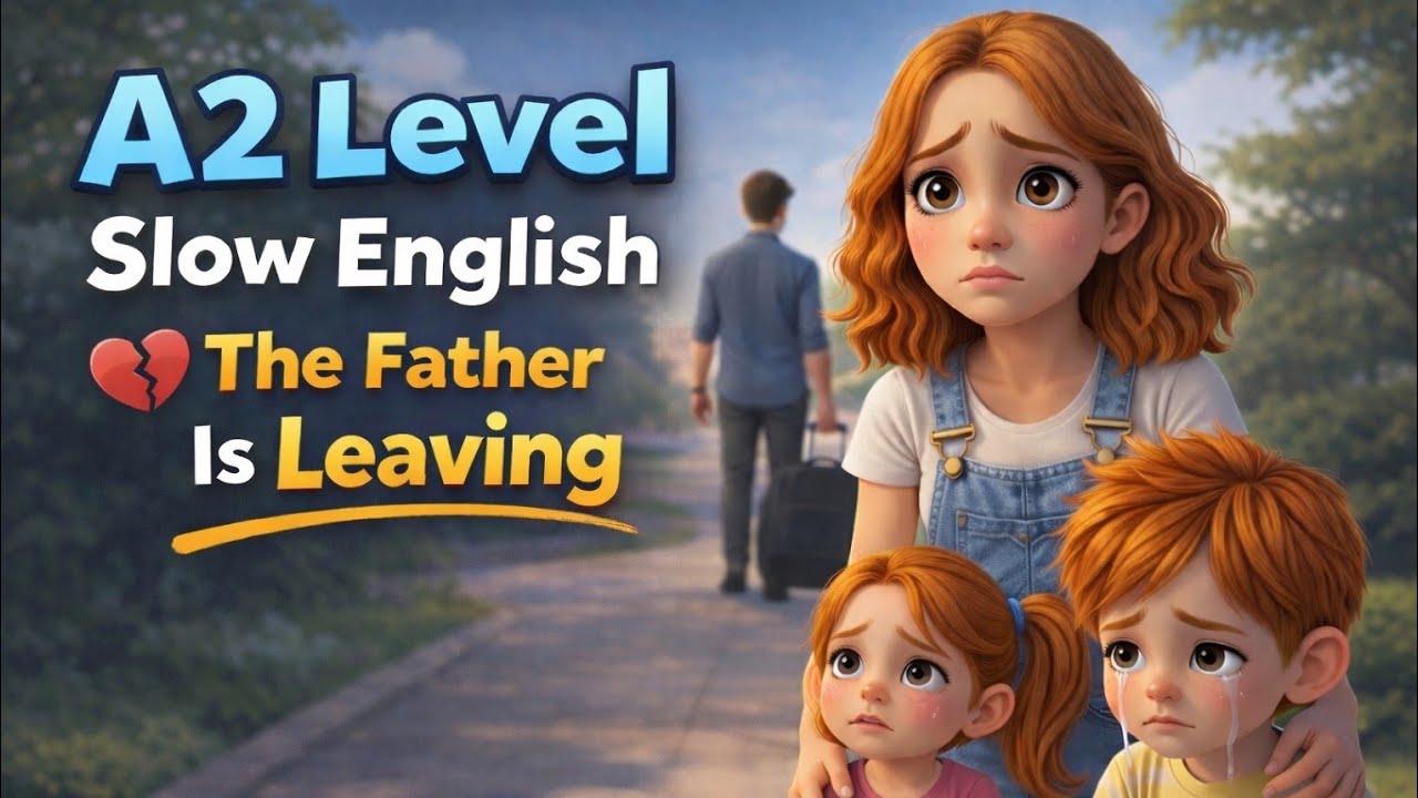 The story starts… but Dad is already gone! 😔|تدريب الاستماع باللغة الإنجليزية للمبتدئين(المستوى A2)