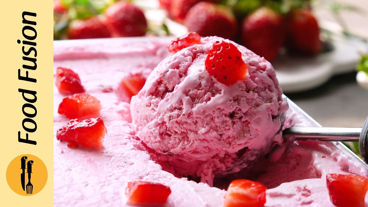 Homemade Strawberry Ice Cream Recipe By Food Fusion