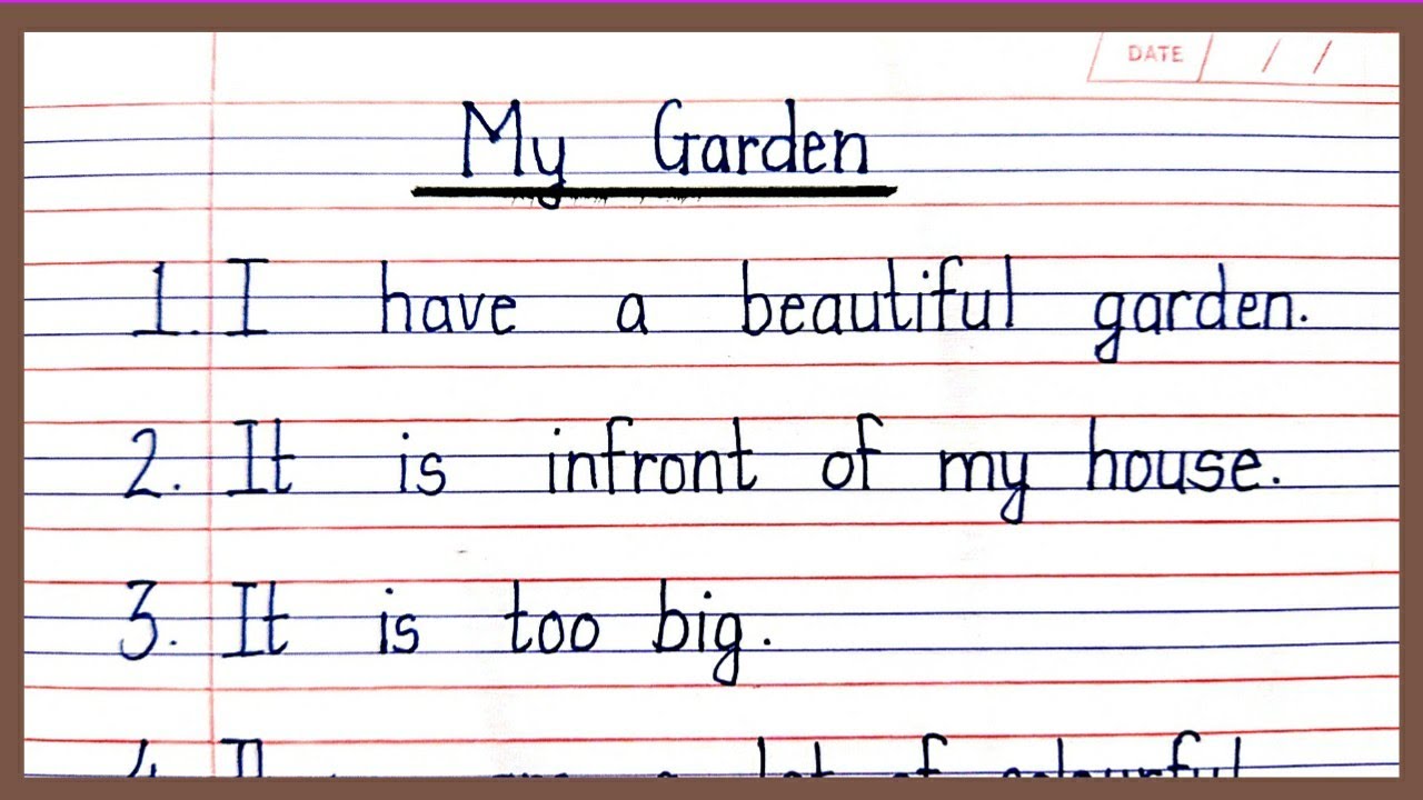 Essay on My garden 10 lines in english | 10 lines on my garden in english | my garden 10 lines