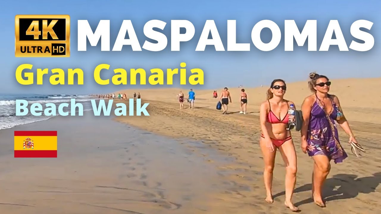Playa del Ingles to Maspalomas Beach Walk Gran Canaria 😎 Nudist Area