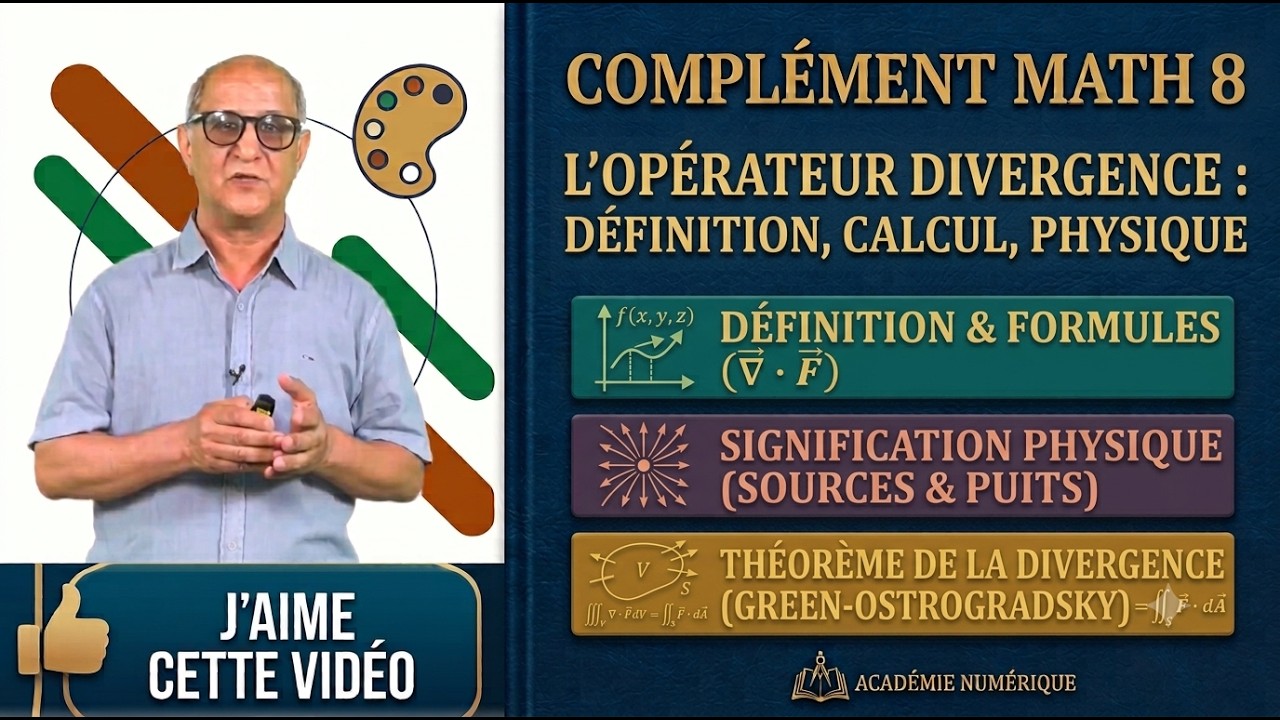 operateur divergence : rappels mathématique Video N8