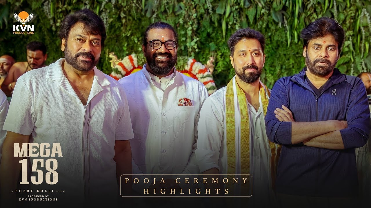 #Mega158 Pooja Ceremony Highlights | Megastar Chiranjeevi | Bobby Kolli | KVN Productions