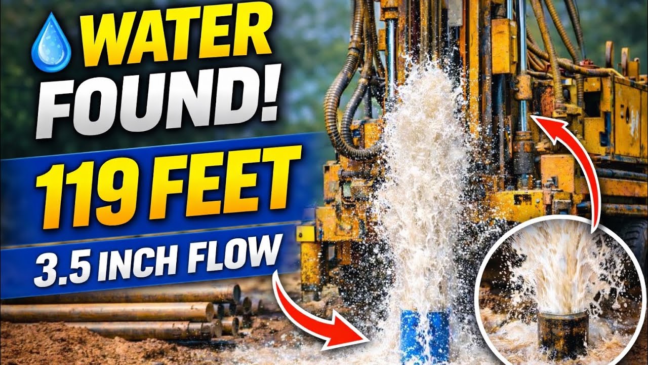 🔥119 Feet Borewell Result | 😱3.5 Inch Water 💦 Found | Full Process #borewell#drilling#viral #water 