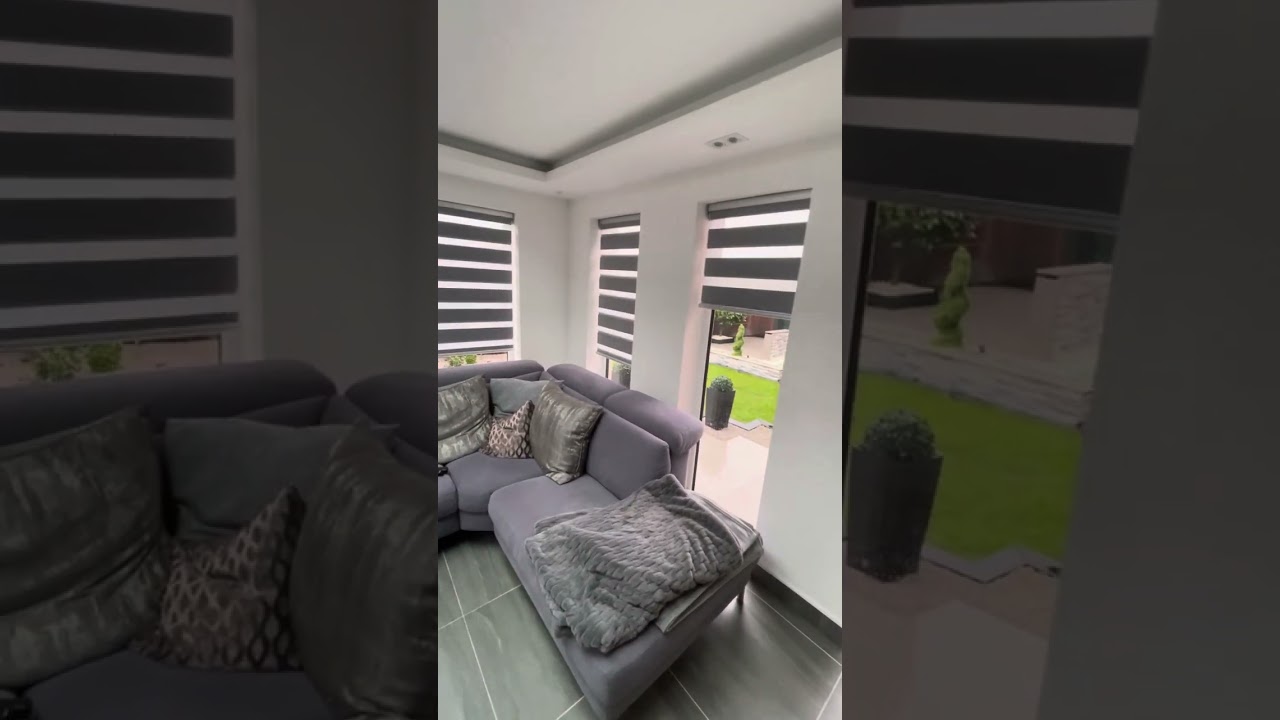 Motorised Day/Night Blinds in a Kitchen and Orangery
