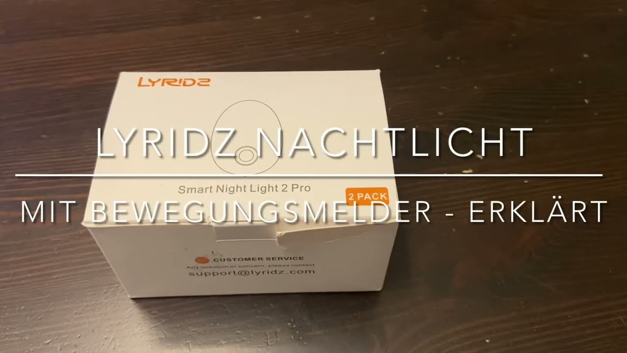 Lyridz Nachtlicht f&uuml;r Steckdose mit Bewegungsmelder - Dimmbar, LED
