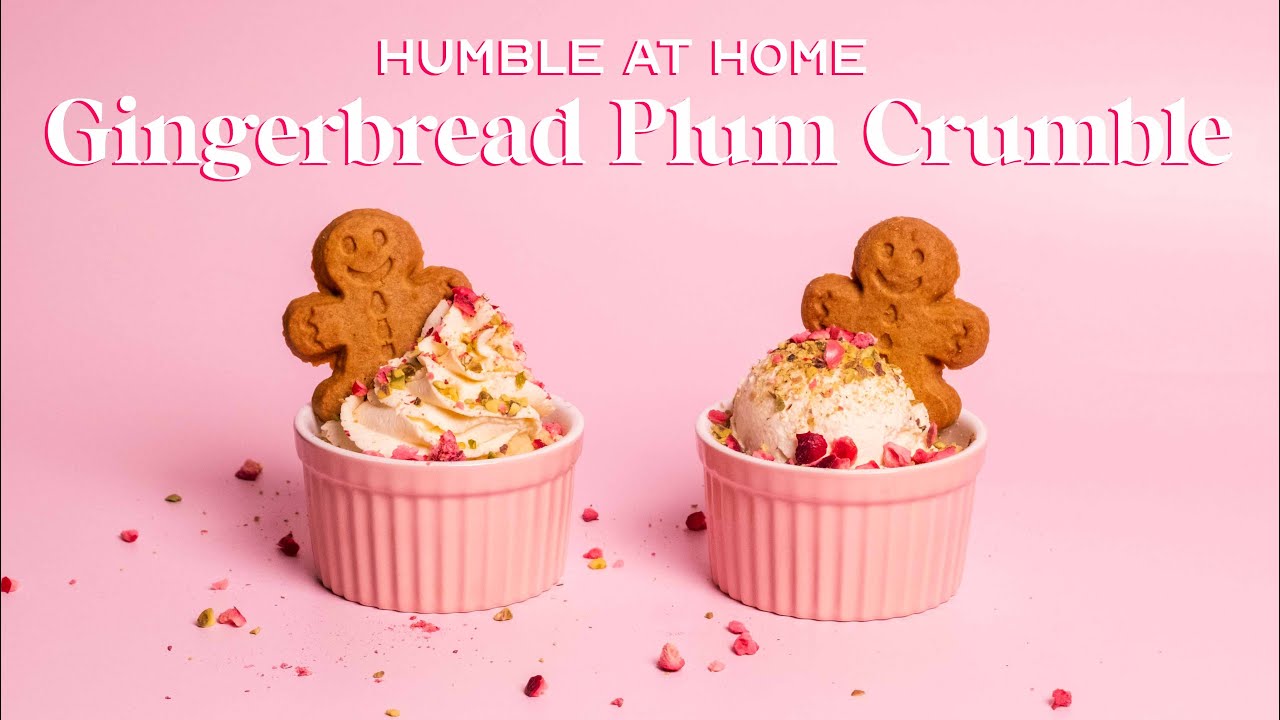 Plum & Cranberry Crumble with Gingerbread Cream | Saturday Kitchen Recipe