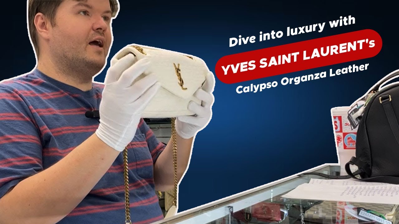 Dive into luxury with  YSL | Calypso Organza Leather Crossbody Bag | Dallas Designer Handbags