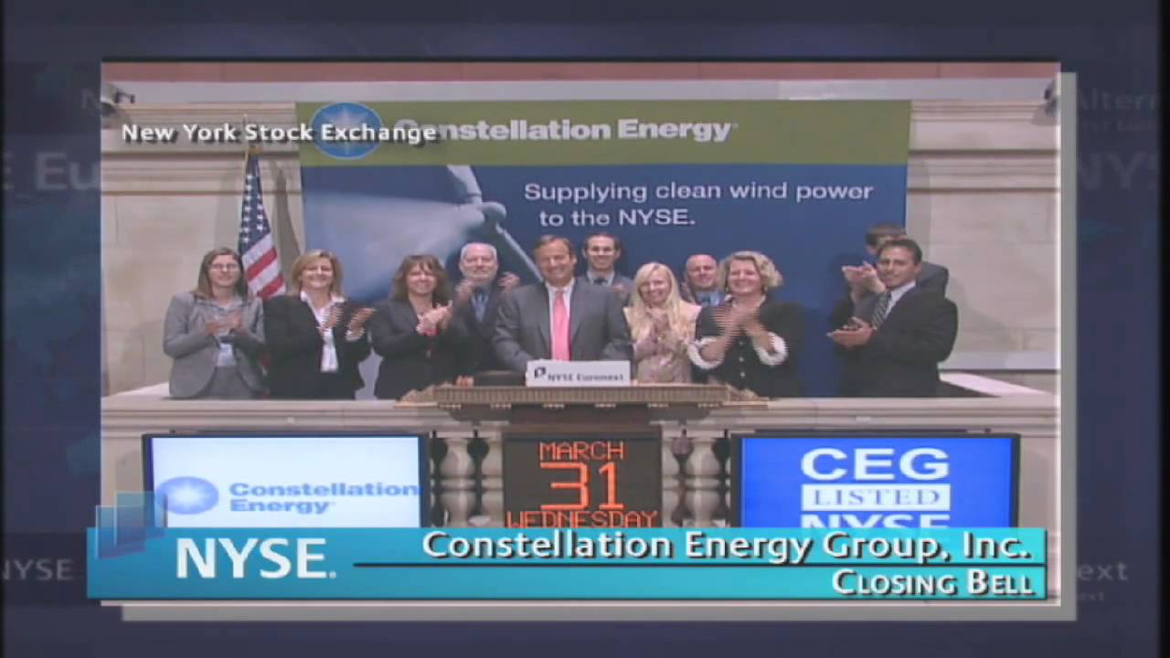 31 March 2010 Constellation Energy Group, Inc. NYSE Euronext Closing Bell