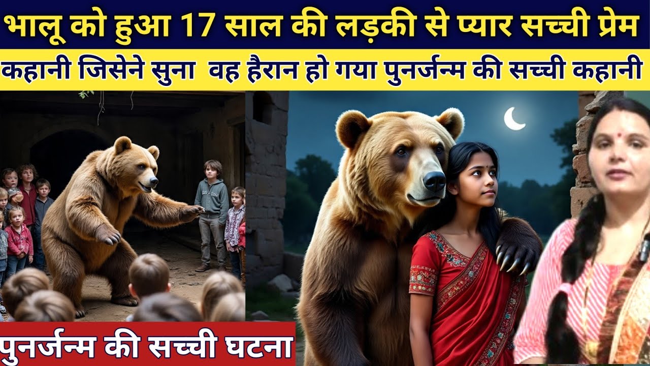 भालू  को हो गया 16 साल की लड़की से प्यार सच्ची प्रेम कहानी पुनर्जन्म की सच्ची घटना emotional love s