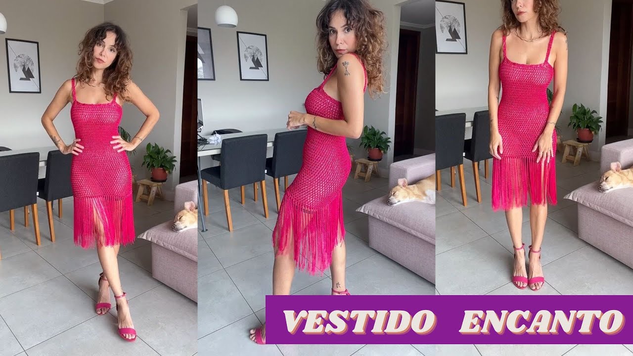 VESTIDO ENCANTO - PAP CROCHET Tutorial  - Passo a passo