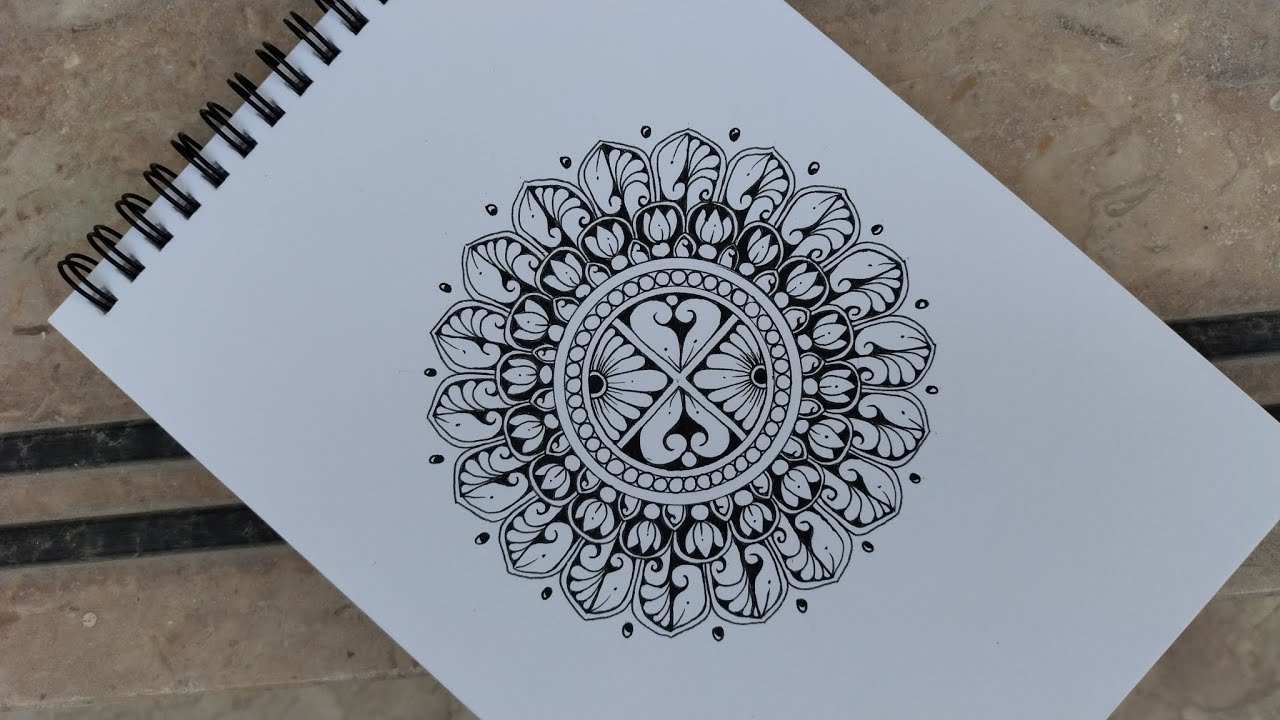 Simple mandala art #art #mandalaart #mandala #auramandalas #simple #tutorial #drawing 