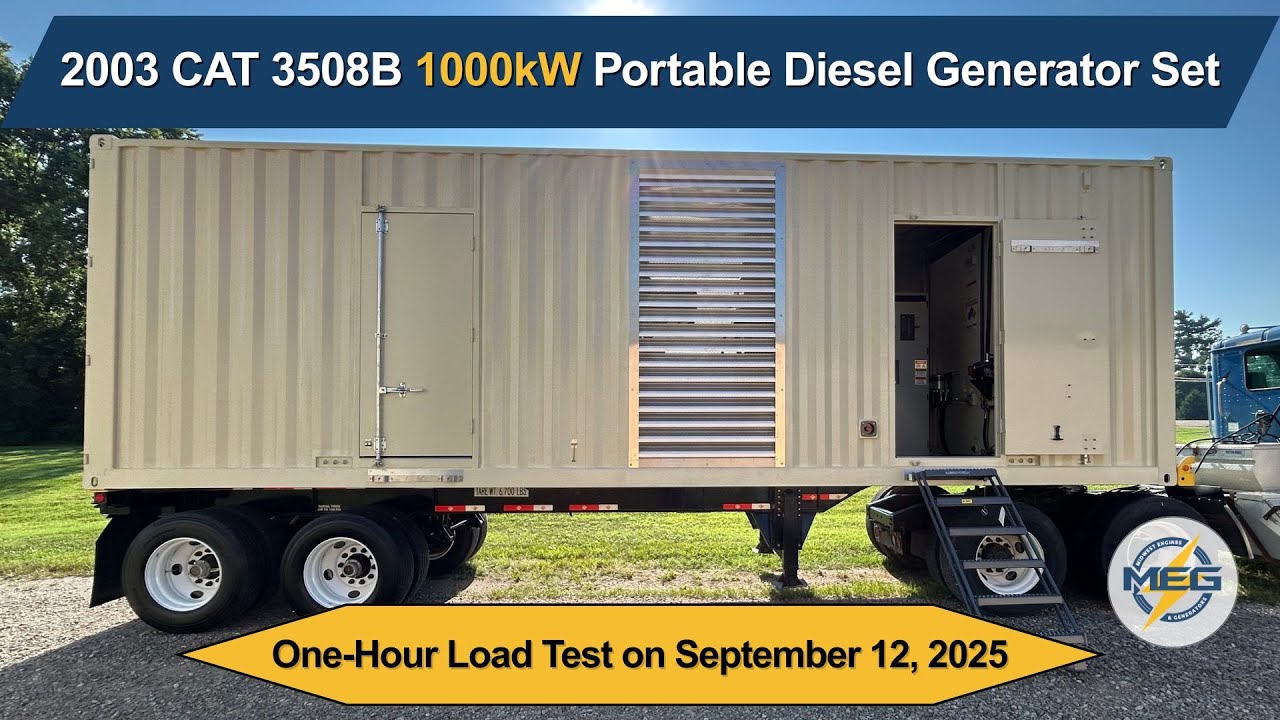 Load Test | 2003 CAT 1000kW 3508B Portable Diesel Generator Set