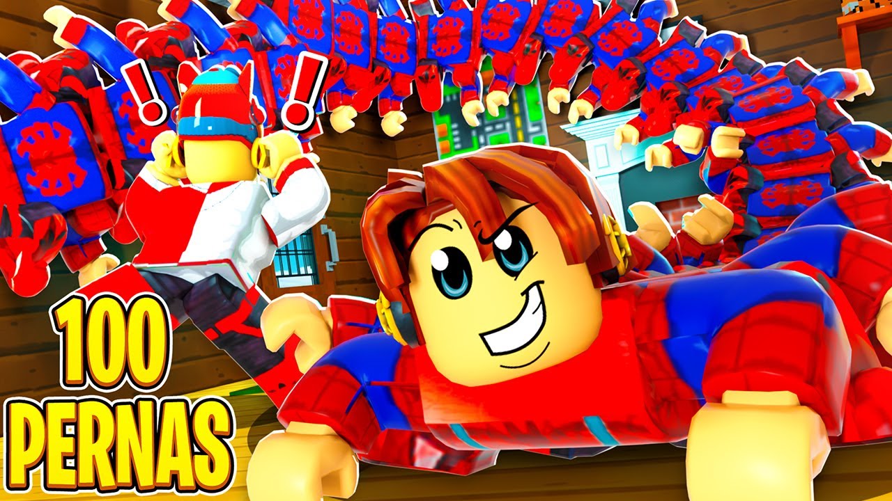 RAFINHA É O MONSTRO DE 100 PERNAS NO ROBLOX😖Centipede