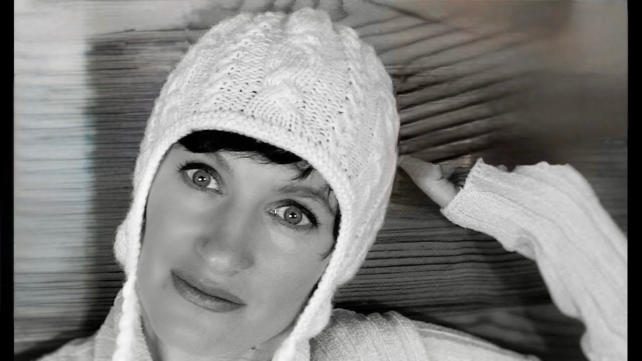 Knitted Hat with Ears 🧶 White Hat on Needles | Step-by-Step Tutorial 