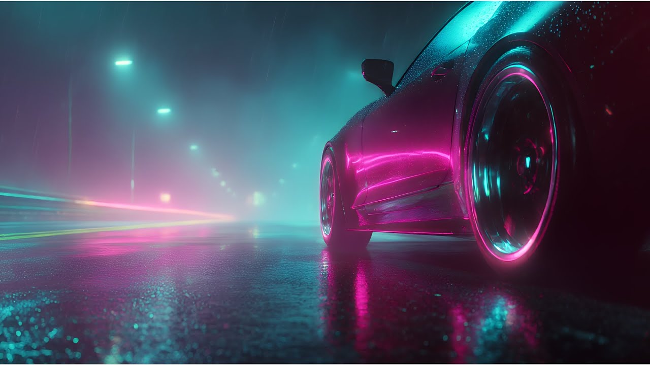 ⦿ Digital Sunset — Neon Drift Nights 🚘✨ | 15 Synthwave & Lofi Tracks for Study, Focus & Relax