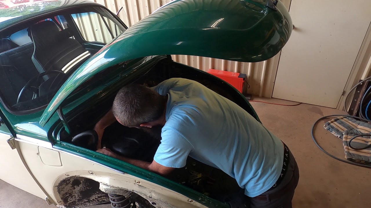 STEP 3, Building Bruce. Superbeetle fuel tank removal.
