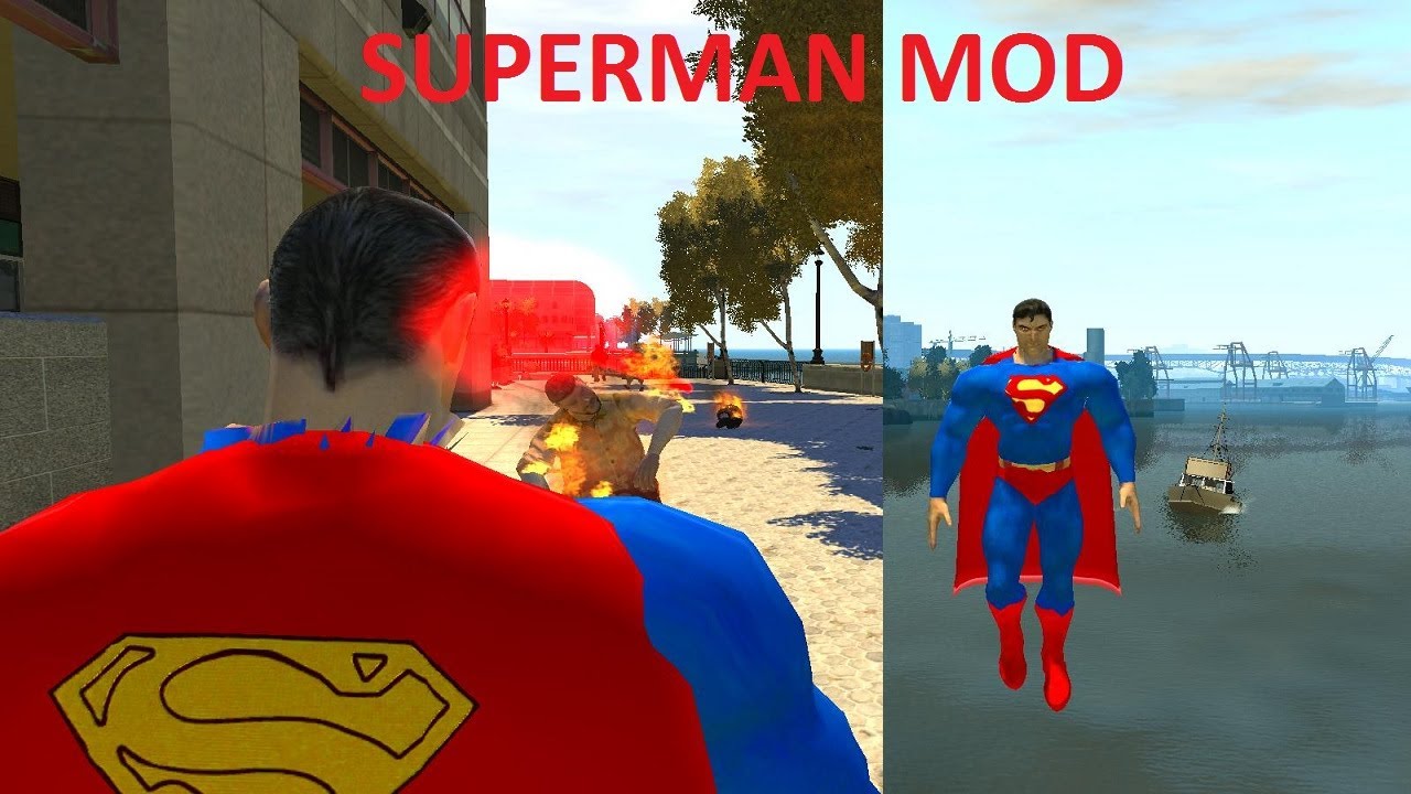 Grand Theft Auto IV - Superman Script (MOD) HD