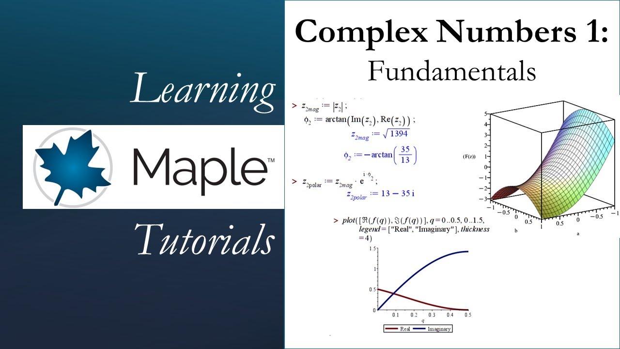 Learning Maple: Complex Numbers 1 - Fundamentals