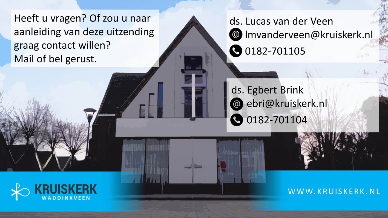 Kruiskerk Waddinxveen - 22 Februari 2026 16:30 uur - ds. Afinus de Vries, Barendrecht - Diamant
