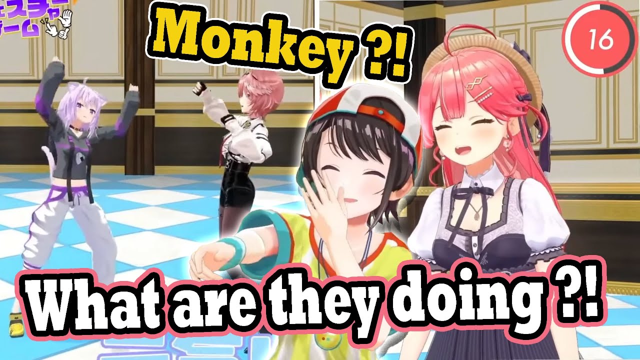 Okayu & Lui’s Gesture Challenge Leaves Miko & Subaru in Almost died from Laughter!