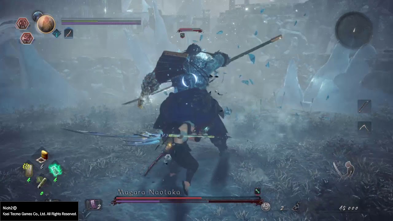 Nioh 2 - Magara Naotaka (Boss) - Switchglaive Aggressive Combos