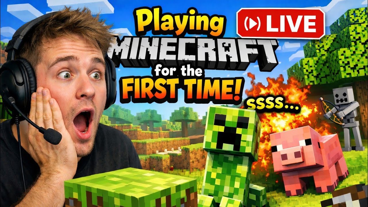 First time playing Minecraft 💥💥 #live #Abhinandangamerz