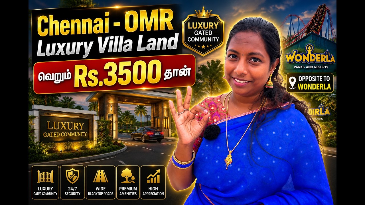 🏡 Chennai OMR-ல💥Plot வெறும் ₹3,500/Sq.Ft 👉 Super Premium Gated Community Villa Plots in Low Budget
