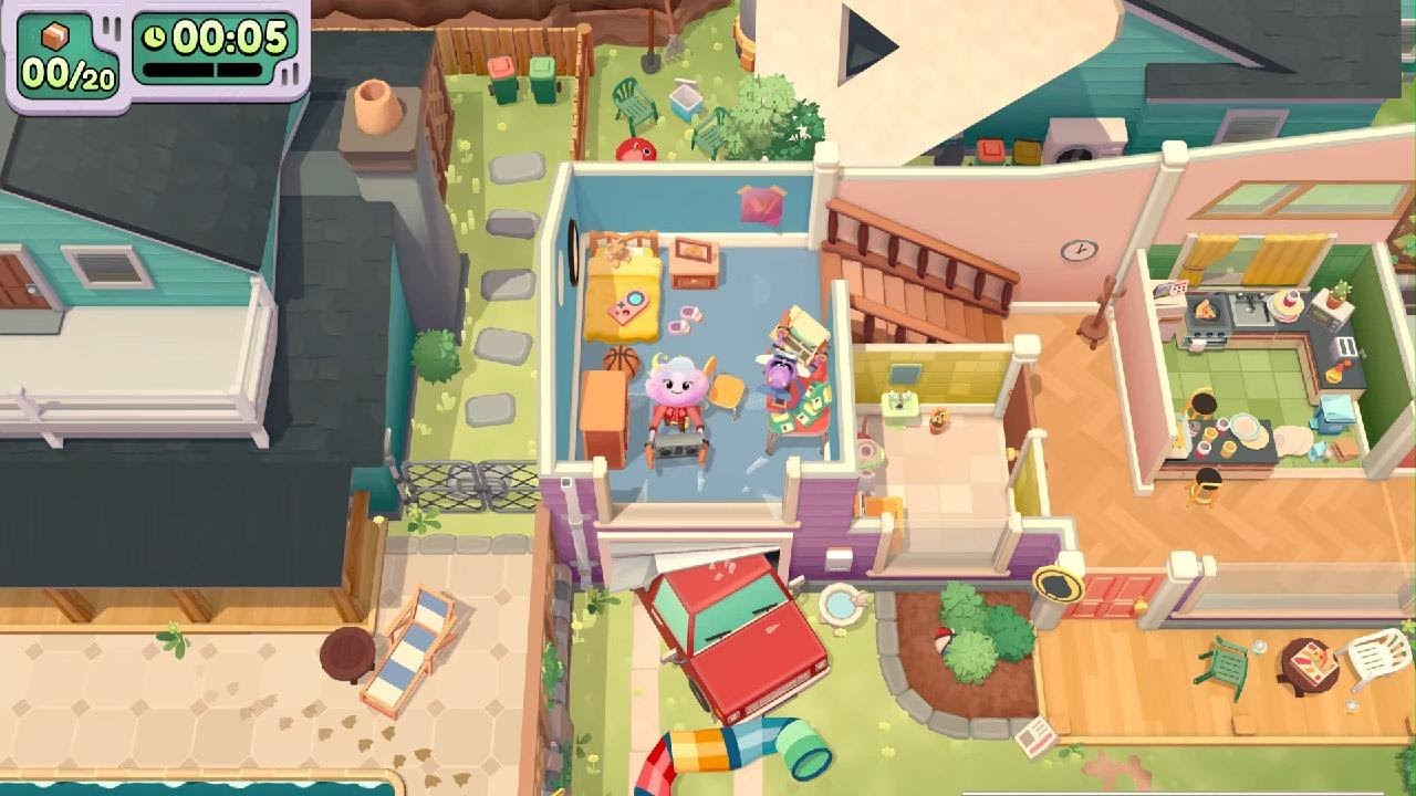 Moving Out 2 Speedrun 742 Evergoose Terrace 2 player 1:47