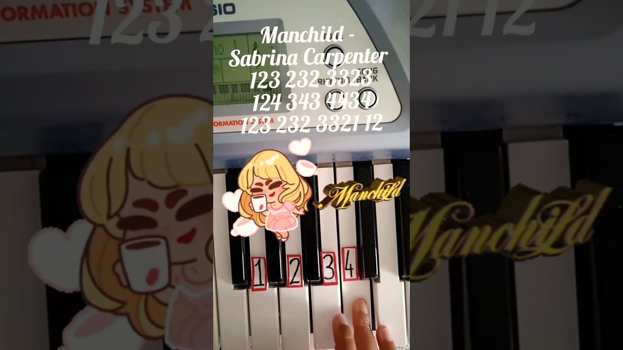 Manchild-Sabrina Carpenter(Piano Tutorial)🎹#canada #pianotutorial #chanasyachandra #sabrinacarpenter